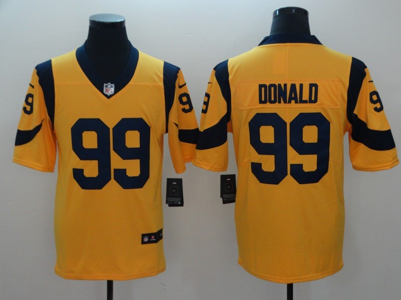 Men's Los Angeles Rams Aaron Donald #99 Yellow Jersey
